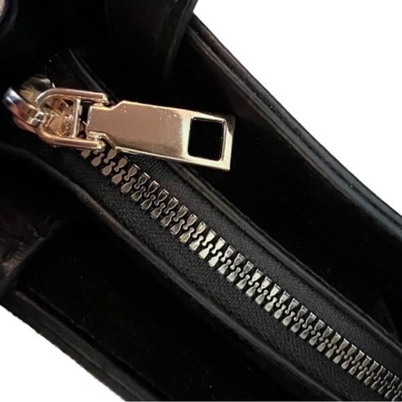 BLACK MINI PURSE/TOTE BAG WITH LONG SHOULDER STRAP - Picture 6 of 8